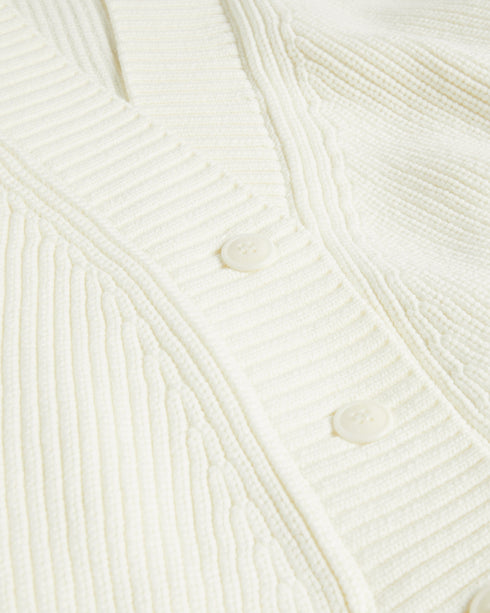 JOLALYY-Knitwear-Keep warm and comfortable in JOLALYY. Made from a cotton blend, this timeless cardigan is versatile enough to wear to brunch or throw over a tee for an extra layer on cooler days. Cardigan Relaxed fit Cotton blend Classic knit Ribbed Button fastening Deep V-neck Magnolia branded detail- Ted Baker Romania